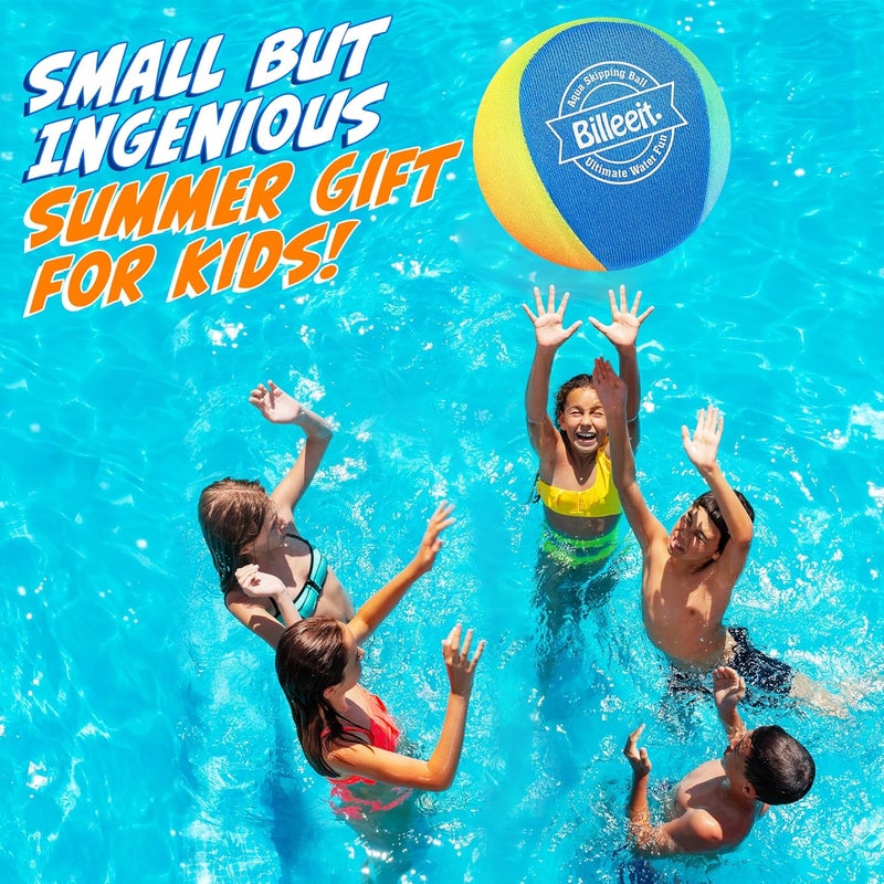 Billeeit 5Pcs Water Skipping Balls Set for Pool Play, Multi-Colored Splash Water Bouncing Balls, Fun Water Pool Beach Swim Toys & Games for Kids 3+ 4-8-12 and Adults - Image 4